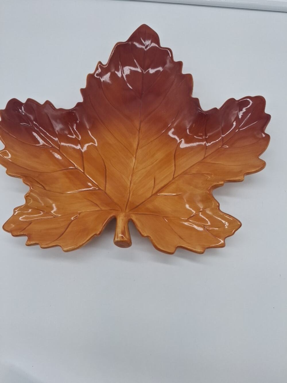 Large Ceramic Leaf for Fall Decor.  Made by Russ,